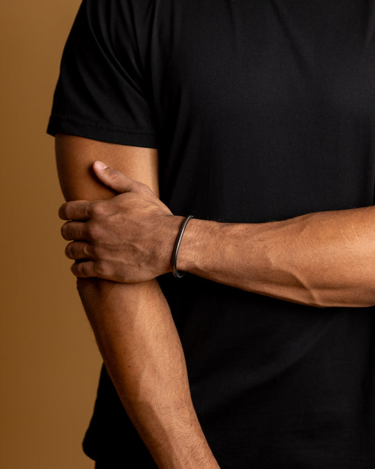 5mm Snake chain bracelet with black finish