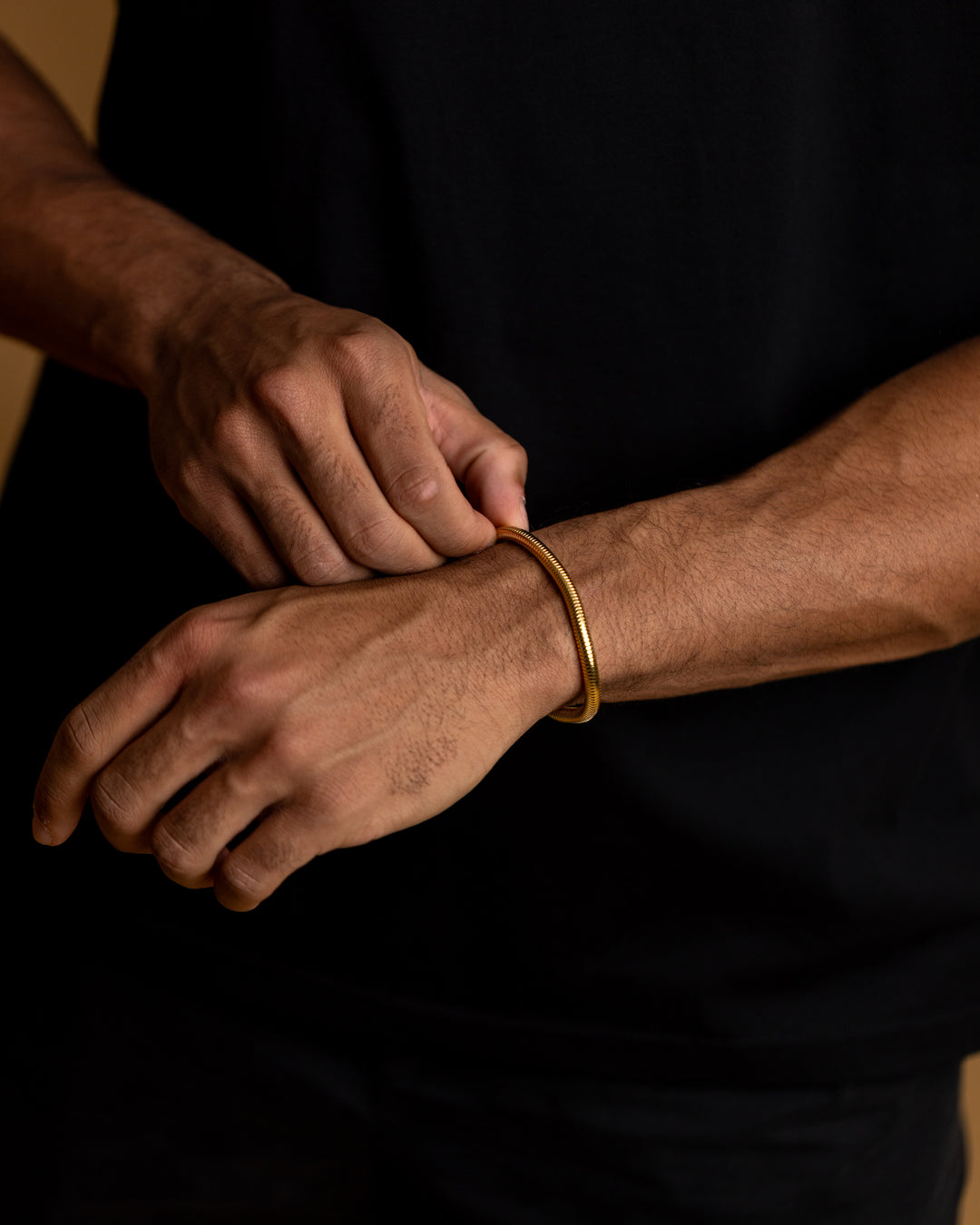 5mm Snake chain bracelet with golden finish