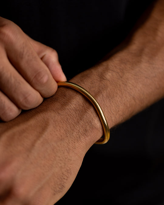 5mm Snake chain bracelet with golden finish