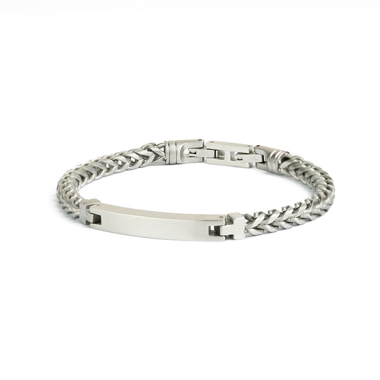 5mm Fuchsschwanz-Armband aus Edelstahl mit Silber-Finish