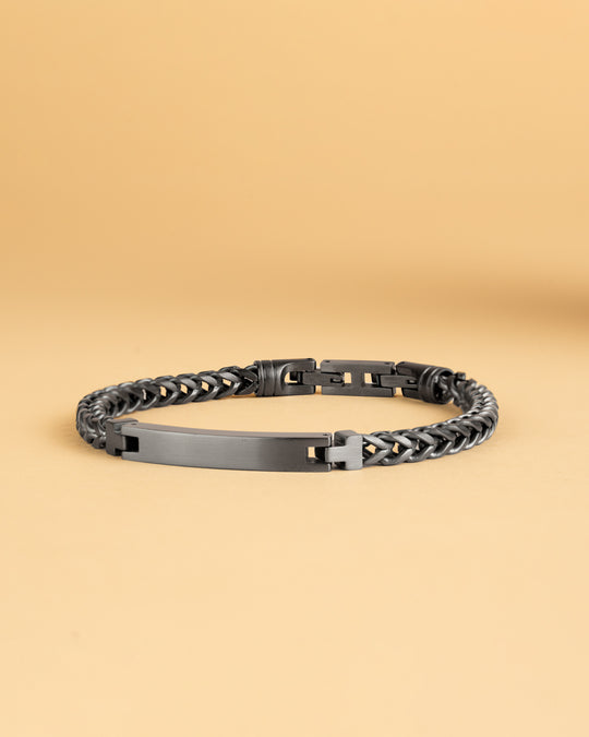 Bracelet de 5 mm en acier inoxydable avec finition noire