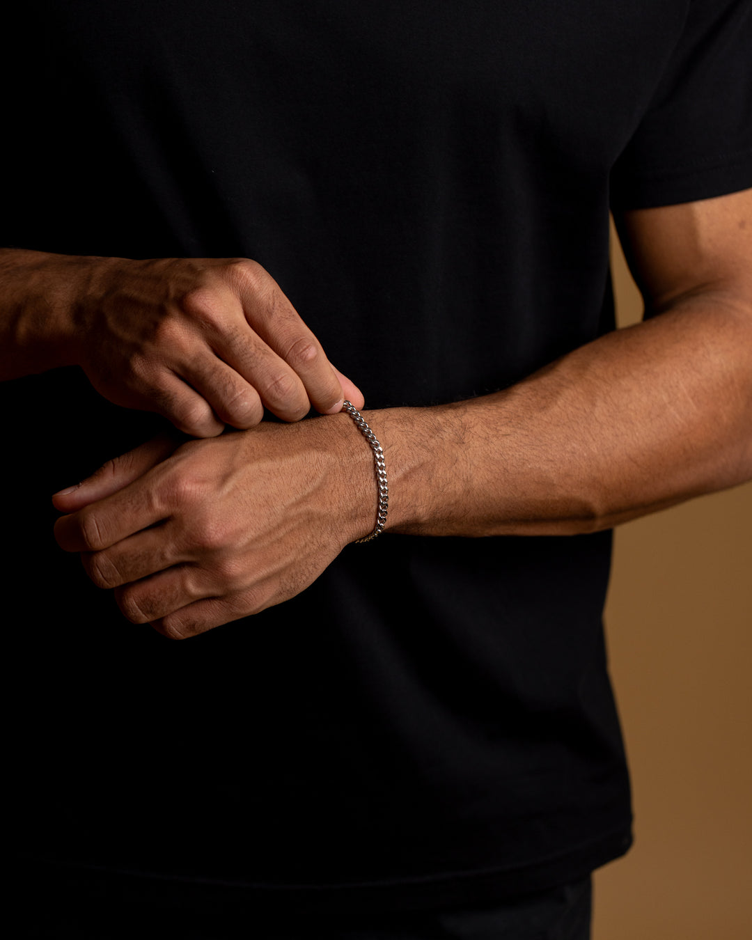 5mm Cuban chain bracelet with silver finish