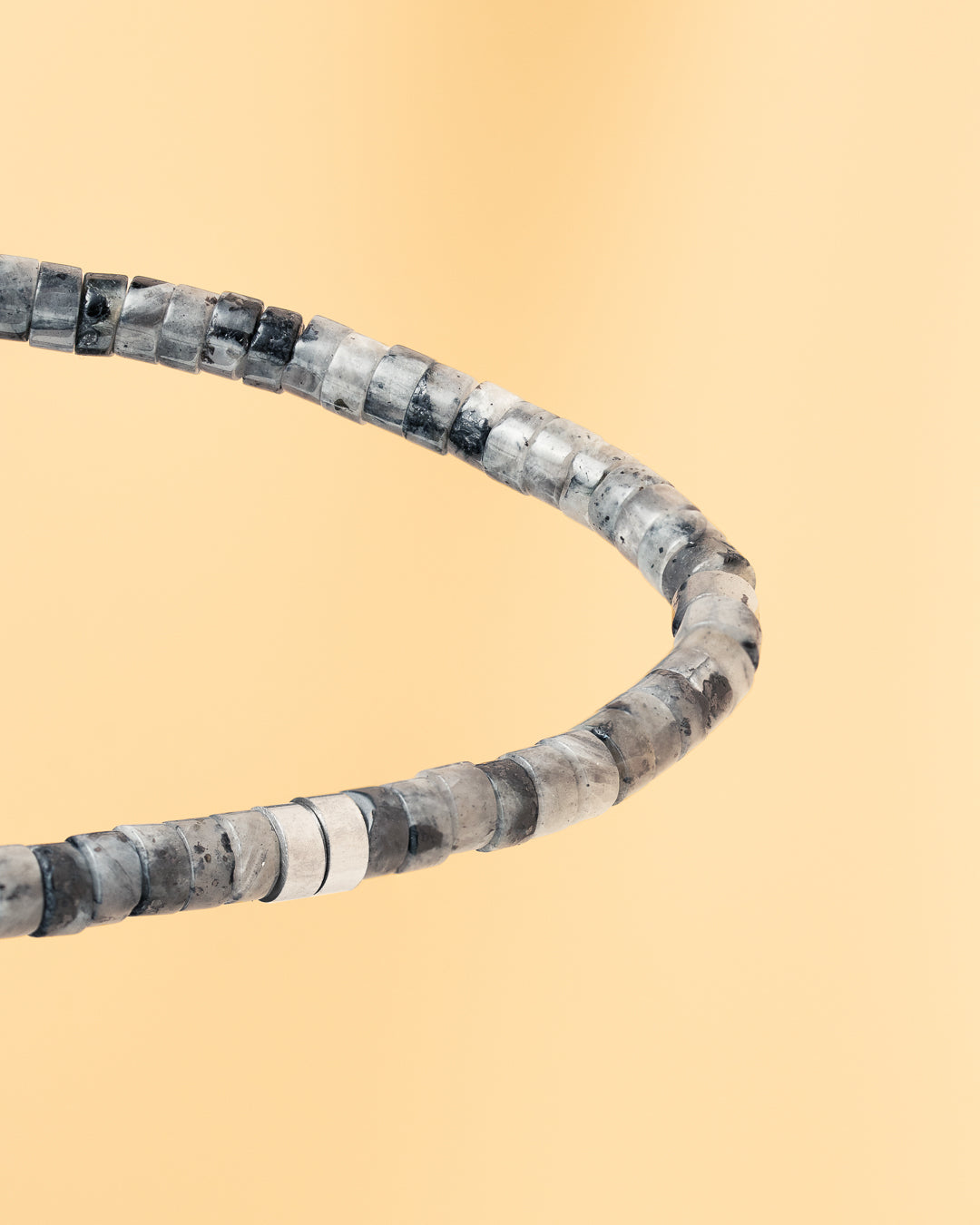 2mm Bracelet with Larvikite stones and titanium element