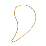 3mm Box chain necklace with a gold-plated finish