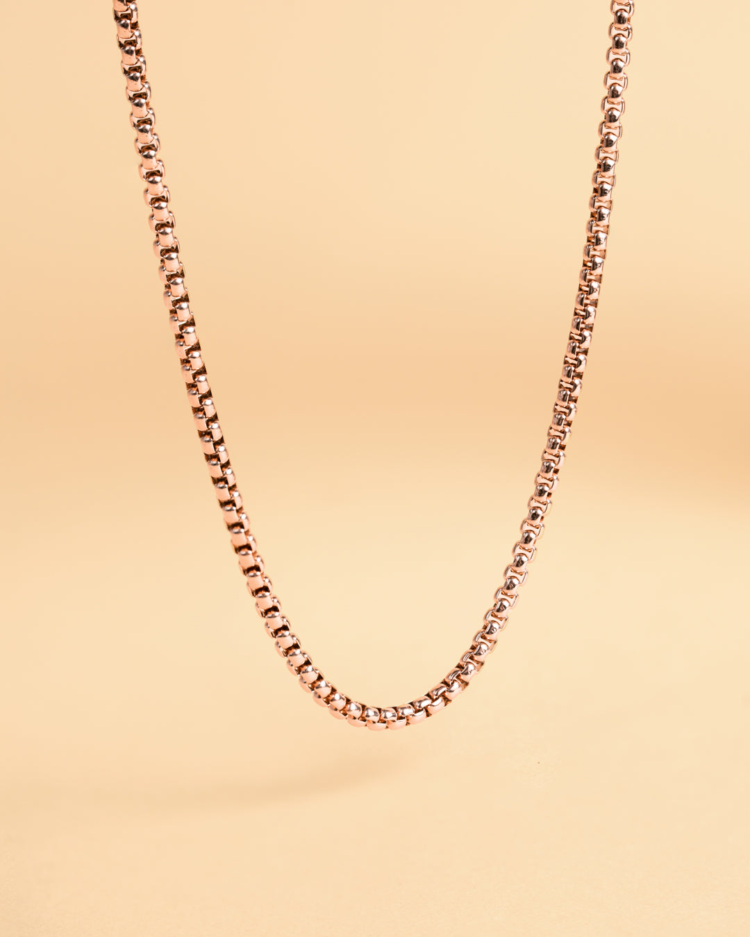 アクセサリー AFB CUBE CHAIN NECKLACE / 3mm 3mm Box Chain Sterling Silver - Luke Zion Jewelry – LZJ