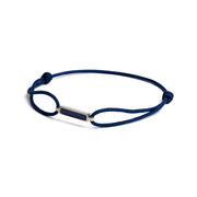 1,5 mm blauwe nylon armband met een blauwe tijgeroogsteen