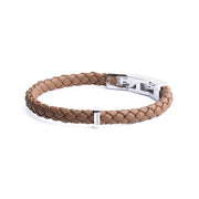 Light brown Italian nappa leather bracelet
