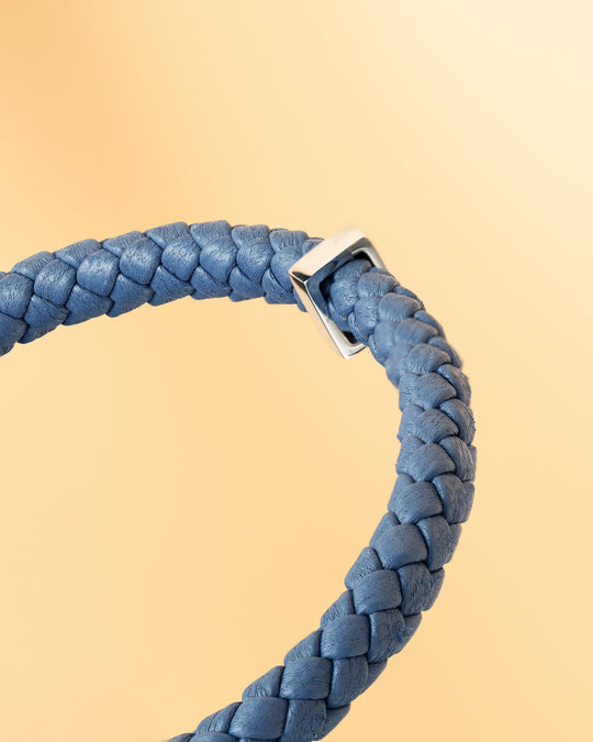 Hellblaues Armband aus italienischem Nappaleder