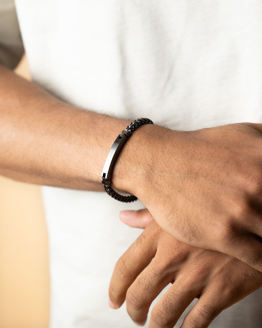 Bracelet de 5 mm en acier inoxydable avec finition noire