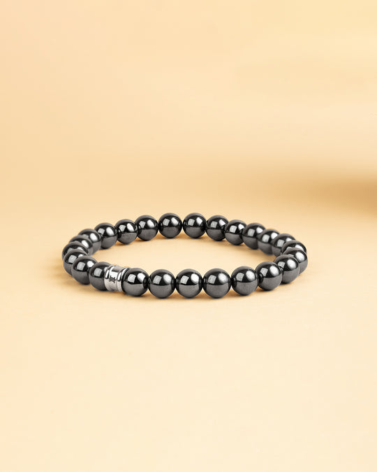 Bracelet with 8mm Hematite beads