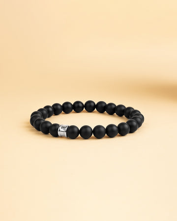 Bracelet with 8mm Matte Agate stone
