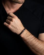 Bruine armband uit Italiaans Nappa leder