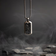 Full titanium necklace with Forged Carbon