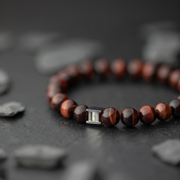 Armband mit 8 mm Tigerauge-Stein