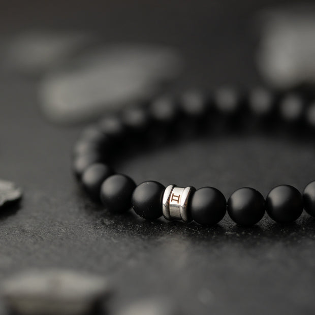Armband mit 8 mm mattem Achatstein