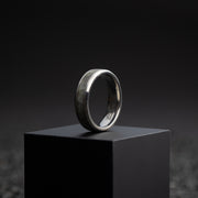 6mm Silver Titanium ring with Larvikite stone
