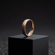 5mm Titanium ring met geconfronteerde brons