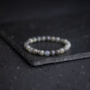 Bracelet avec pierres de Labradorite en 8 mm