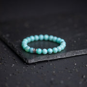 Armband mit 8 mm Türkis-Achat-Stein