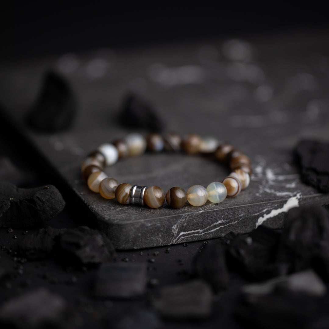 Armband mit 8 mm Achatstein