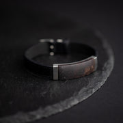 12mm Lederen armband met zeldzame Painiet steen