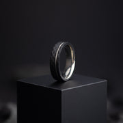 6mm Faceted full Titanium ring