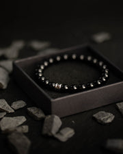 Bracelet avec pierre d'Onyx en 8mm