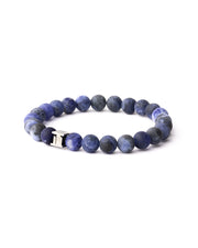 Bracelet with 8mm Matte Sodalite stone