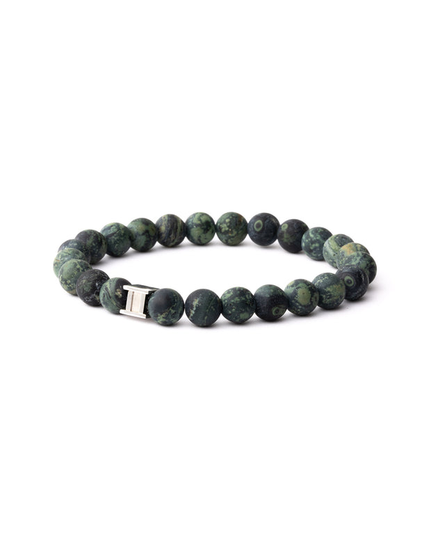 Bracelet with 8mm Matte Jasper stone