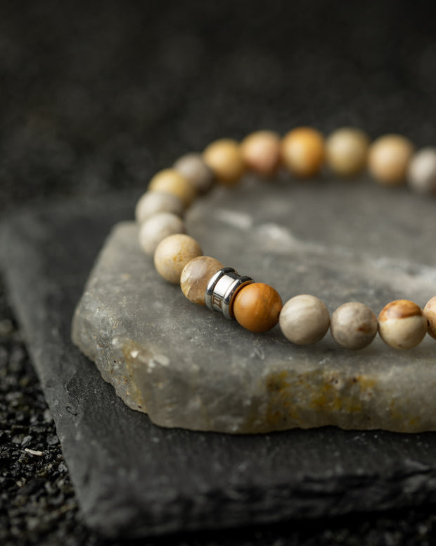 Bracelet avec pierres d'Agate en 8 mm