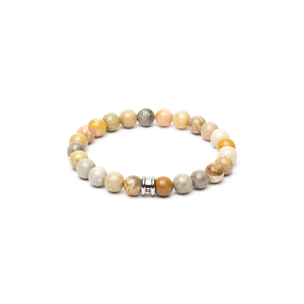 Bracelet avec pierres d'Agate en 8 mm