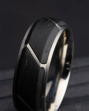 8 mm Titanring mit geschmiedetem Carbon-Finish