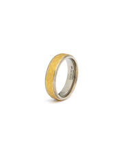 6 mm Titanring mit Silber- und Gold-Finish