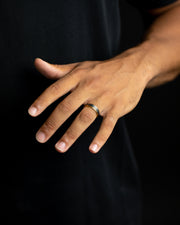 Bague en Titane de 6 mm avec finition dorée et noire