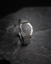 Montre entièrement en acier inoxydable de 42 mm avec finition argentée