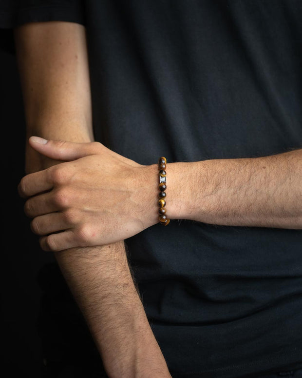 Notre best-seller N°1 : bracelet avec pierre Oeil de Tigre 8mm