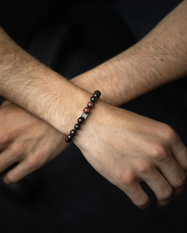 Armband mit 8 mm Tigerauge-Stein