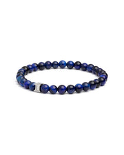 Armband mit 6 mm blauem Tigerauge-Stein