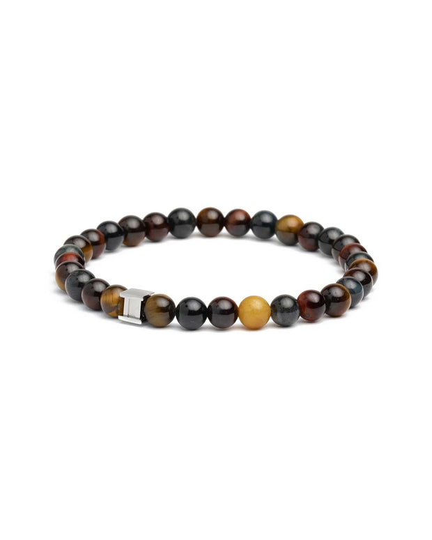 Bracelet with 6mm Tiger Eye stone in 3 Colours