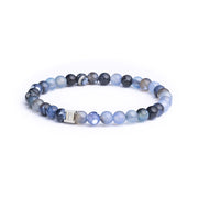 6mm bracelet with Blue Agate stone