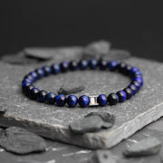 Armband mit 6 mm blauem Tigerauge-Stein