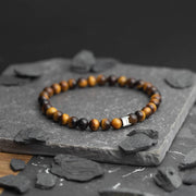 Bracelet with 6mm Tiger Eye stone