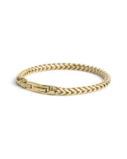 5mm foxtail bracelet in stainless steel with gold-plated finish