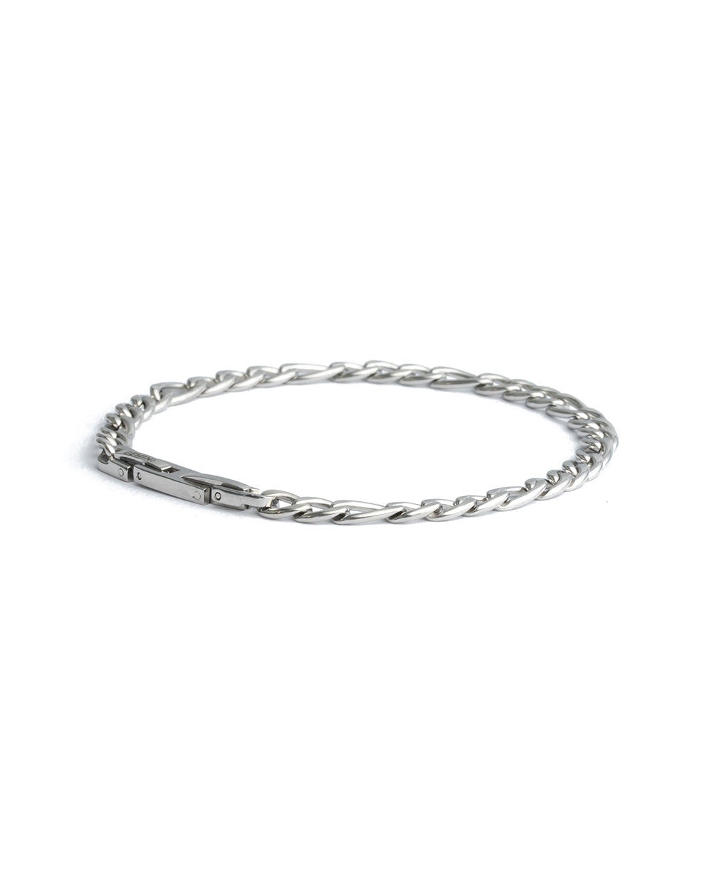 5mm Figaro armband met zilveren afwerking