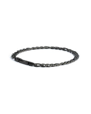 5mm figaro stainless steel chain with black finish