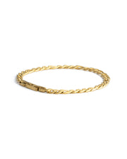 5mm figaro stainless steel chain with gold-plated finish