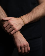 3 mm breites Foxtail-Armband aus Edelstahl mit vergoldeter Oberfläche
