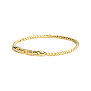 3mm foxtail bracelet in stainless steel with gold-plated finish