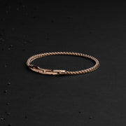 3mm foxtail bracelet in stainless steel with bronze plated finish