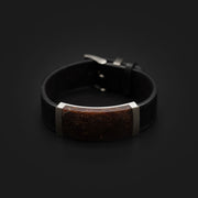 Bracelet en cuir 18mm avec pierre Painite ultra-rare